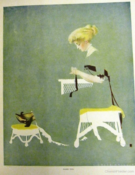 Green Fade Away Girl Illustration - Coles Phillips