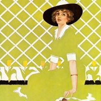 Light Green Fade Away Girl Illustration - Coles Phillips