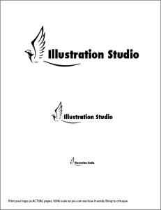 print layout example for logo